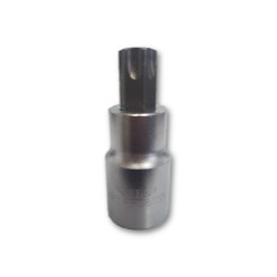 T55 Torx Bit, Satin chrome 1/2 sq dr bit holder VIM Tools VIMPFS8T55