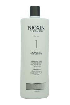 Nioxin U-HC-1109 System 1 Cleanser For Fine Natural Normal - Thin Looking Hair 33.8 oz Cleanser Unisex