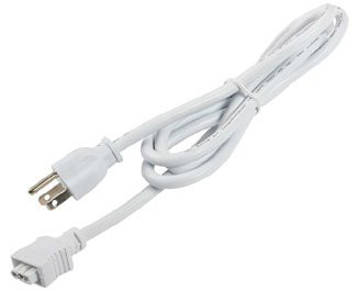 Kichler 4U/6U Under Cabinet 3-Prong Cord White 6UCORDWH