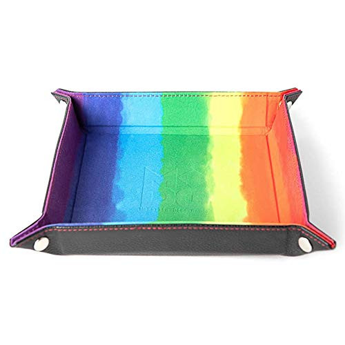 Metallic Dice Games LIC538 Velvet Folding Dice Tray: 10x10 WC RBW