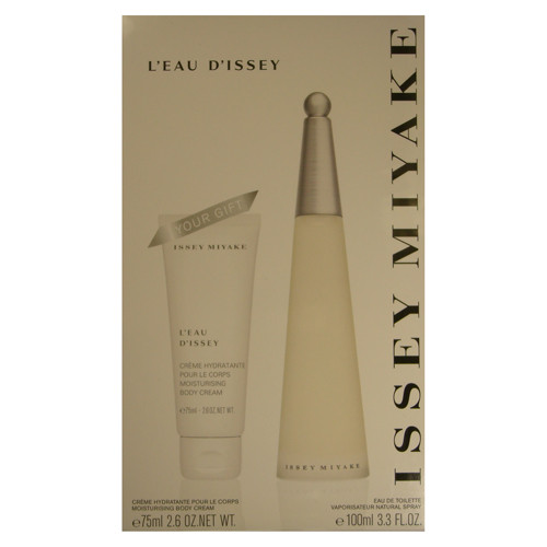 ISSEY MIYAKE ISSEY MIYAKE by ISSEY MIYAKE 2 PIECE GIFT SET - 3.3 OZ EAU DE TOILETTE SPRAY, 2.6 OZ BODY CREAM WOMEN GIFT SET 1992