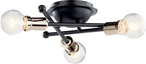 Kichler Armstrong(TM) 3 Light Flush Mount Black 43196BK