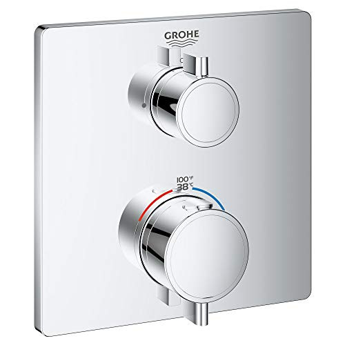 Grohe Grohtherm Square Dual Func Thm Trim Grohe Chrome 24111000