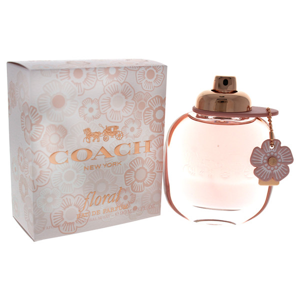 Coach W-9557 Floral Launched by the design house of in the year 2018. This floral woody musk fragrance has a blend of citruses, pineapple, pink pepper, tea rose, jasmine, gardenia, patchouli, woody notes, and musk.