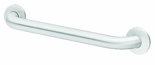 Bradley 8120-001180  Heavy Duty Stainless Steel Standard Grab Bar with Concealed Mounting, 1-1/2" OD x 18" Length