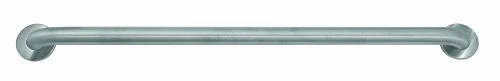 Bradley 8122-001420  Heavy Duty Stainless Steel Safety-Grip Grab Bar with Concealed Mounting, 1-1/2" OD x 42" Length
