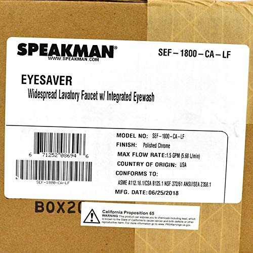 CCN LF 2.6 2HDL COMB EYEWASH & FCT Speakman SEF-1800-CA-LF
