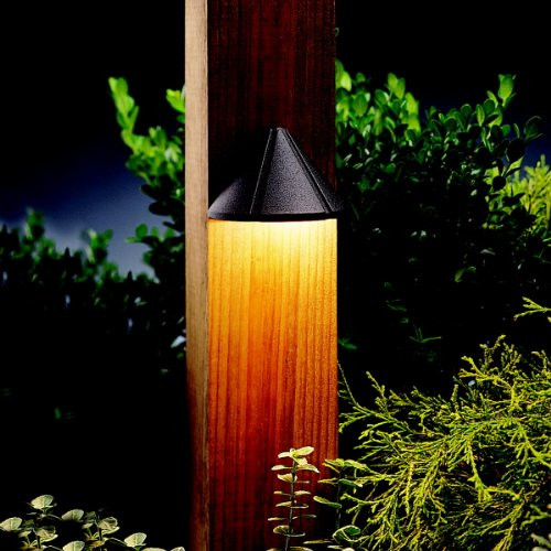 KICHLER 15065AZT Lighting Mini Deck Light 12-Volt Deck and Patio Light, Textured Architectural Bronze