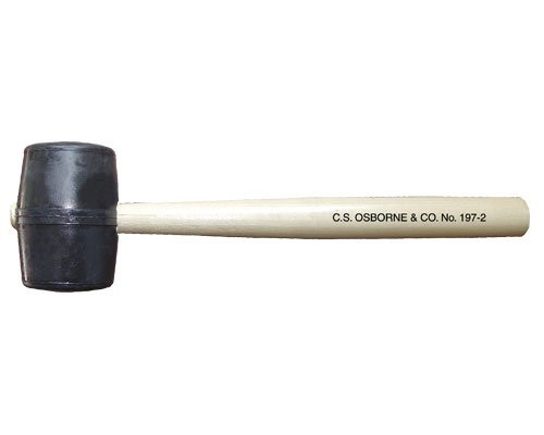 C.S. OSBORNE 565-197-3 #3 3 SOLID HEAD RUBBERMALLET