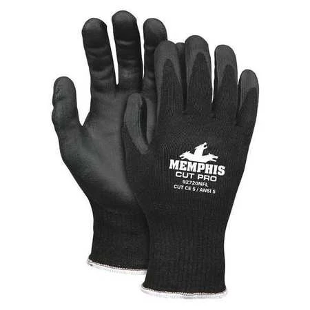 MEMPHIS GLOVE 127-92733PUL MEMPHIS CUT PRO  BLACK HPPE  BLACK PU L