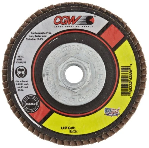 CGW Abrasive 421-42331 4-1/2X5/8-11 Z3-36 T29REG 100% ZA FLAP DISC
