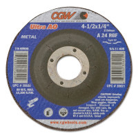 CGW Abrasive 421-35621 4-1/2X1/4X5/8-11 A24-R-BF STEEL T27 DP CT WHL
