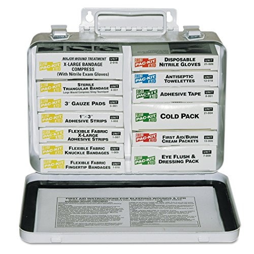 FIRST AID ONLY 579-5201 STEEL 16 UNIT UNITIZED FIRST AID KIT STANDARD FI