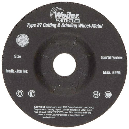 WEILER 804-56428 5 X 1/8 WOLV TY27 CUT WHL  A24T  7/8 AH