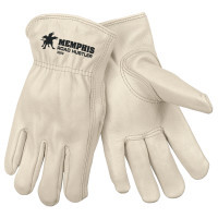 MEMPHIS GLOVE 127-3200M GRAIN LEATHER CREAM COLOR ELASTIC BK