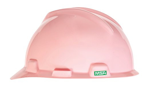 MSA 454-485364 PINK HARD CAP V-GUARDW/STARZ-ON SUSPENSION