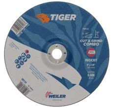 WEILER 804-58119 9 X 1/8 TIGER INOX T27 COMBO WHEEL  30T  7/8 AH