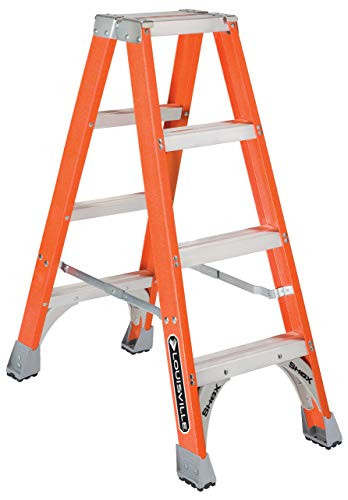 LOUISVILLE LADDER 443-FM1504 4 FIBERGLASS TWIN STEPLADDER TYPE 1A