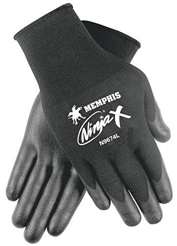 MEMPHIS GLOVE 127-N9674XL NINJA X 15 GUAGE BLK NYLON/SPANDEX SHELL BLK BI-