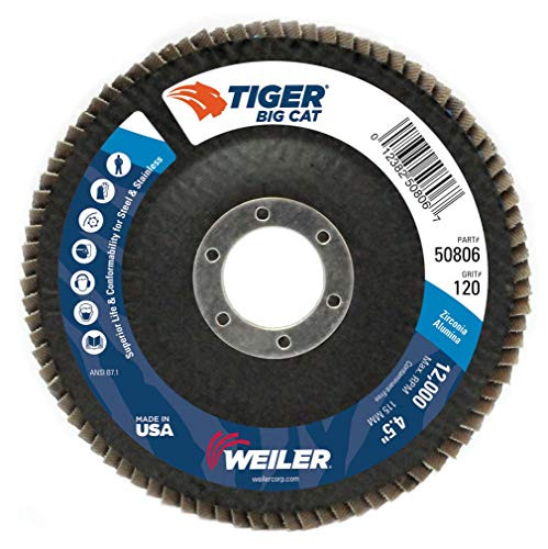 WEILER 804-50806 41/2 TIGER DISC BIG CATABR FLAP PHENOLIC BK