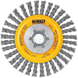 DeWalt B1035570 HP Stringer Wire Wheel 4 X 5/8-11 .020 Carbon Wire 6/PK Carbon Steel