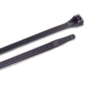 GARDNER BENDER B524530 Heavy-Duty DoubleLock Cable Tie, 8 Inch., 120 lbs. Tensile Strength, Wire / Cord Management Industrial and Household Use, Nylon Zip Tie, 100 Pk., UV Resistant Black
