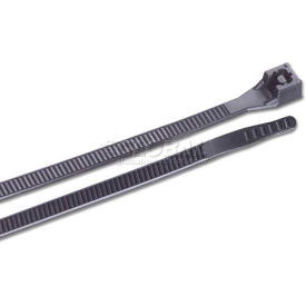 GARDNER BENDER B524533 Heavy-Duty DoubleLock Cable Tie, 18 Inch., 120 lbs. Tensile Strength, Wire / Cord Management Industrial and Household Use, Nylon Zip Tie, 10 Pk., UV Resistant Black