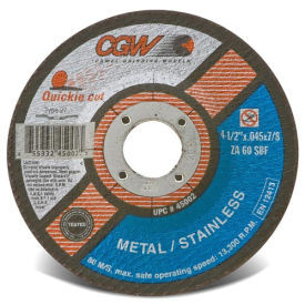 CGW Camel Grinding Wheels Inc. B481743 CGW Abrasives Cut-Off Wheel 4-1/2 x 7/8 60 Grit Type 27 Zirconia Aluminium Oxide