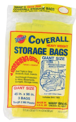 WARP BROTHERS 795-CB-45 GIANT 45 X 96 2 MIL WARP COVERALL BAG