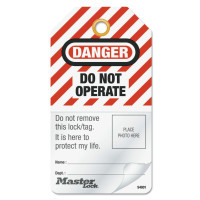 MASTERLOCK 470-S4801 ENGLISH SELF-LAMINATINGPHOTO ID LOCKOUT TAGS -