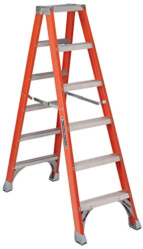 LOUISVILLE LADDER 443-FM1506 6 FIBERGLASS TWIN STEPLADDER TYPE 1A