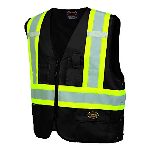 PIONEER 852-V1021571U-L/XL 135AU BLACK SOLID VEST L/XL