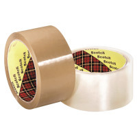 3M 405-021200-13679 SCOTCH BOX SEALING TAPE371 CLEAR 48MMX50M