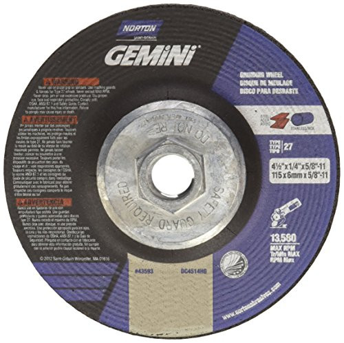 NORTON 547-66252843593 T27 4.5X1/4X5/8-11 GEM