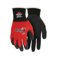 MEMPHIS GLOVE 127-N96970M NINJA BNF 18 GA  RED NYLON/SPAN SHELL  BLACK BRE