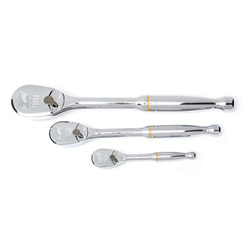 GEARWRENCH 329-81206T 3 PC 1/4  3/8 & 1/2 90T FULL POLISH RATCH SET