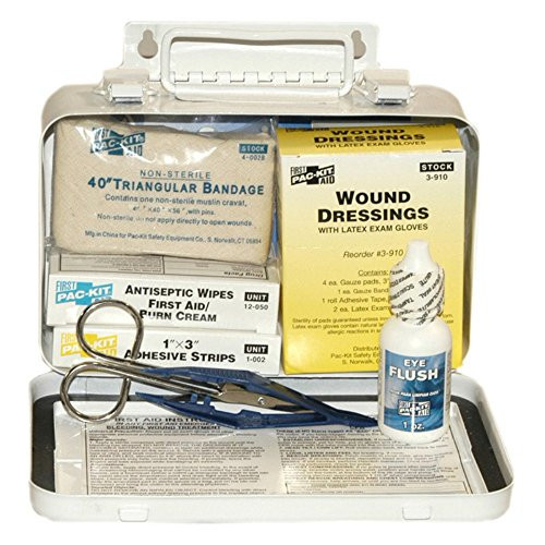 FIRST AID ONLY 579-6400 10 PERSON STEEL WEATHERPROOF FIRST AID KIT-W/E