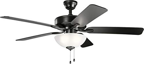 Kichler 52in. Basics Pro Select Fan Satin Black 330017SBK