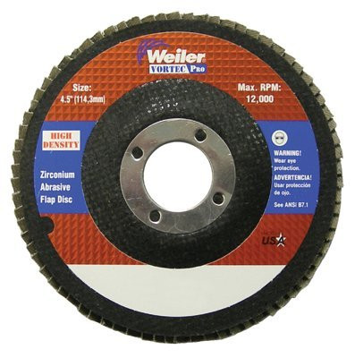 WEILER 804-31389 4-1/2 WOLV HD FLAP DISCFLAT 80Z 7/8 ARBOR HOLE