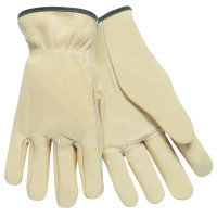 MEMPHIS GLOVE 127-3201M MEDIUM ECONOMY GRADE GRAIN DRIVER SHIRRED ELA
