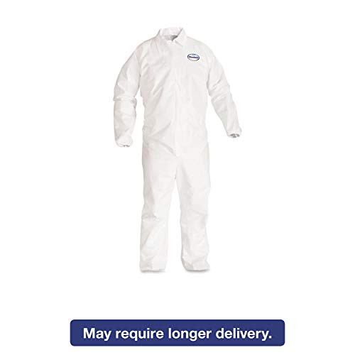 Kimberly Clark 412-44313 COVERALL WHT ELASTIC WRISTS/ANKLES LRG