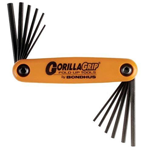BONDHUS 116-12550 5/64-5/32-1.5MM-5MM GORILLA GRIP FOLD-UP SET