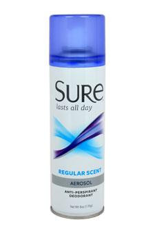 Sure U-BB-1478 Aerosol Regular Scent Anti-Perspirant & Deodorant 6 oz Deodorant Spray Unisex