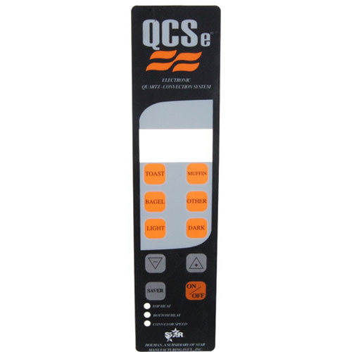 LABEL,CONTROL PANEL, QCSE for Star - Part# 2M-201813