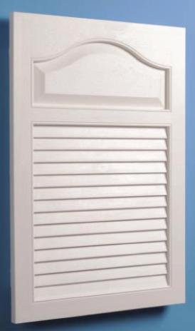 Jensen R615Jensen Basic Louver Grained Wood Look Polystyrene Recessed Medicine Cabinet, White