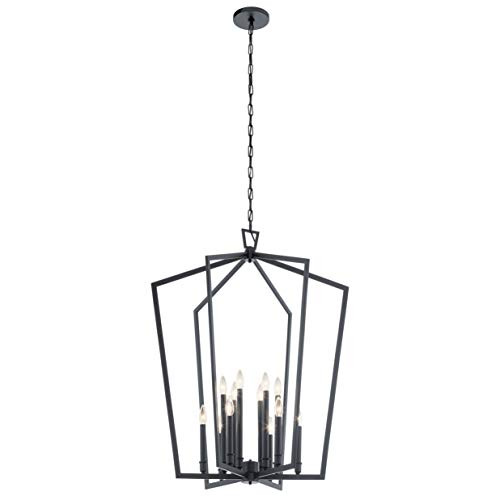 Kichler Abbotswell(TM) 12 Light Foyer Chandelier Black 43496BK