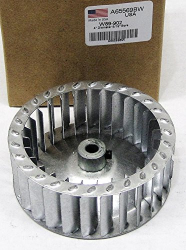 Packard A65569BW Galvanized Single Inlet Blower Wheels 3 13/16" Diameter 5/16" Bore