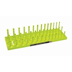 1/2 SAE 3-Row Socket Tray - Hi-Viz Yellow