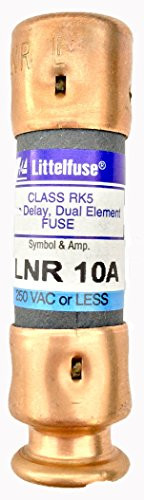 Littelfuse FLNR010 .T Class RK5 UL Listed Fuse, Time Delay, 250V, 10 Amp