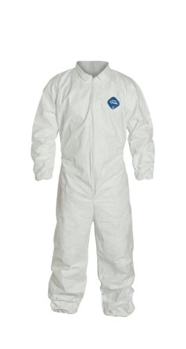 DUPONT 251-TY125S-M TYVEK COVERALL ZIP FT HDELA WRIST & ANKLES MEDUI